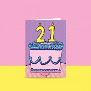Greeting Card | 21 Number Cake